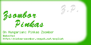 zsombor pinkas business card